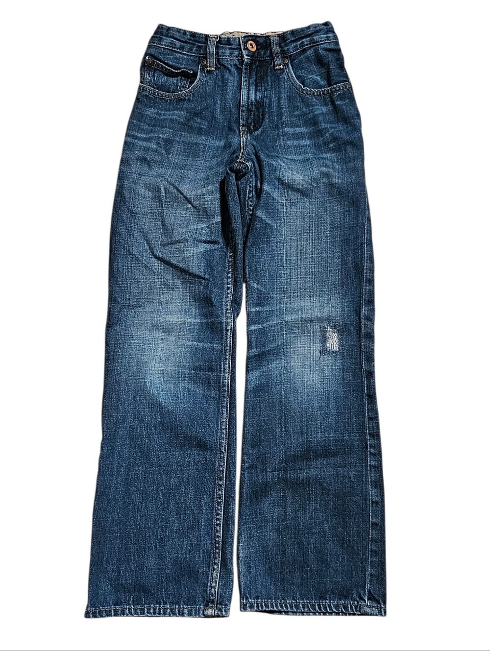 Gap Boys Original Fit Distressed Straight Leg Denim Jeans with Whiskering 10